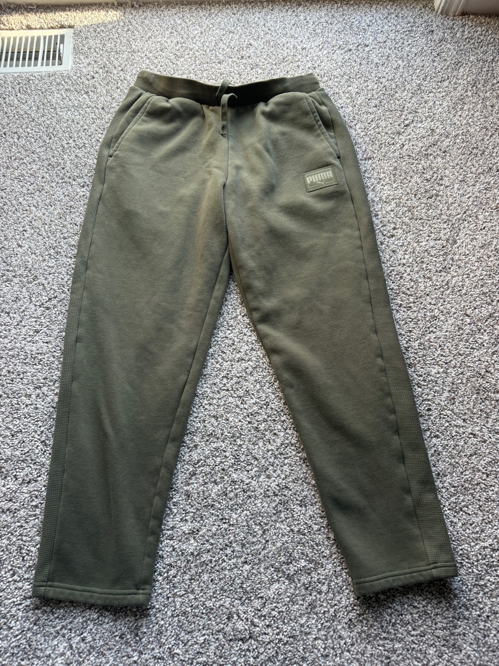 Puma Men’s Olive Green Fleece Joggers